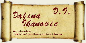 Dafina Ikanović vizit kartica